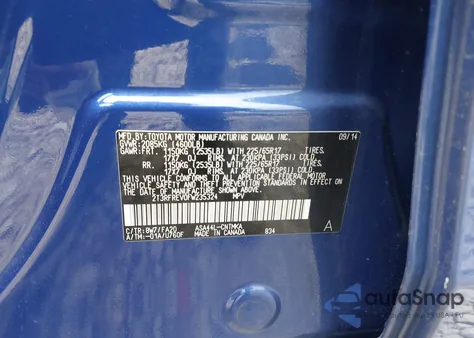 2015 Toyota Rav4 Xle from USA, damaged, VIN 2T3RFREV0FW235324
